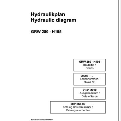 Diagrama hidráulico Rolo Hamm GRW 280.