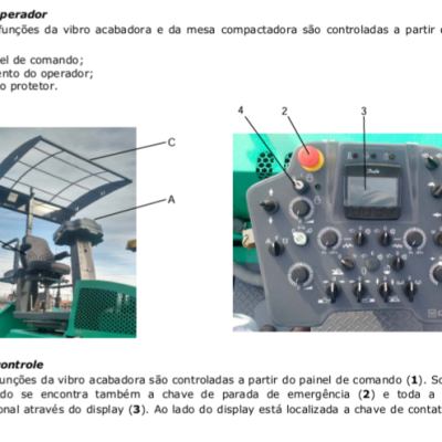 Manual de operação pavimentadora de asfalto Ciber:AF4000/AF4500.
