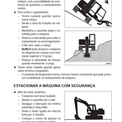 Manual de operação escavadeira hidráulica case:CX200.