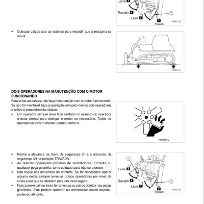 Manual operação e manutenção trator esteira komatsu:D61EX-15.
