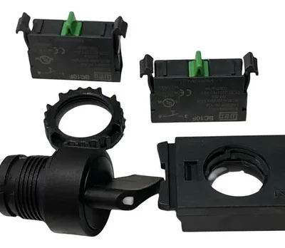 Comutador CSW-CK3F45-20000000-3VF, knob fixo, 22 mm, de resina termoplástica, Ui = 690 volts.